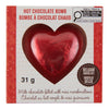 Bombe à chocolat chaud en forme de cœur, chocolat belge, 31 g 