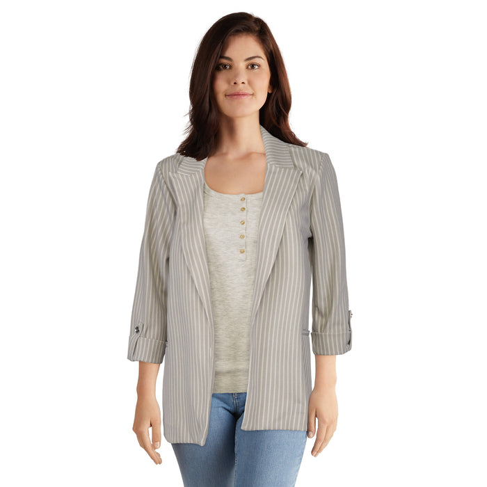 lily morgan Women's Printed Crepe Blazer