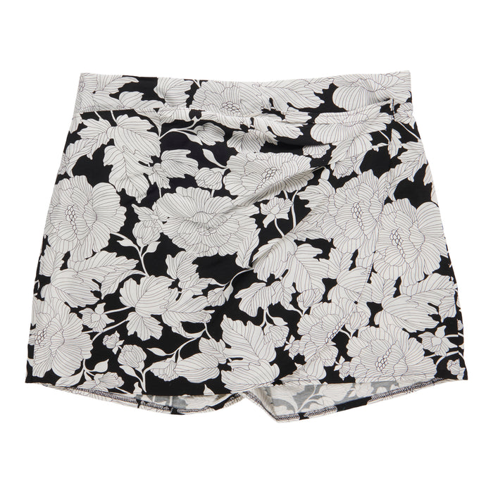lily morgan Women's Plus Printed Textured Skort