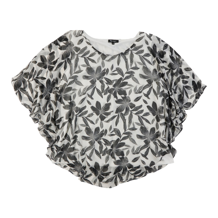 Blouse imprimée à devant superposé lily morgan taille plus pour femmes