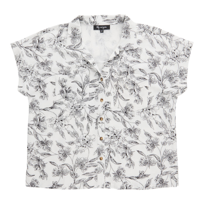 Blouse en mélange de lin lily morgan pour femmes