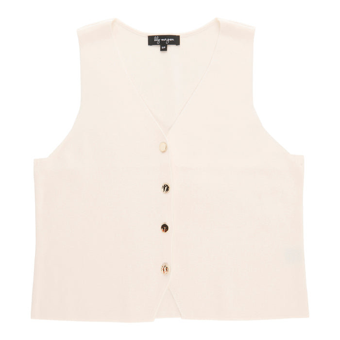 Veste côtelée en tricot de couleur unie lily morgan pour femmes