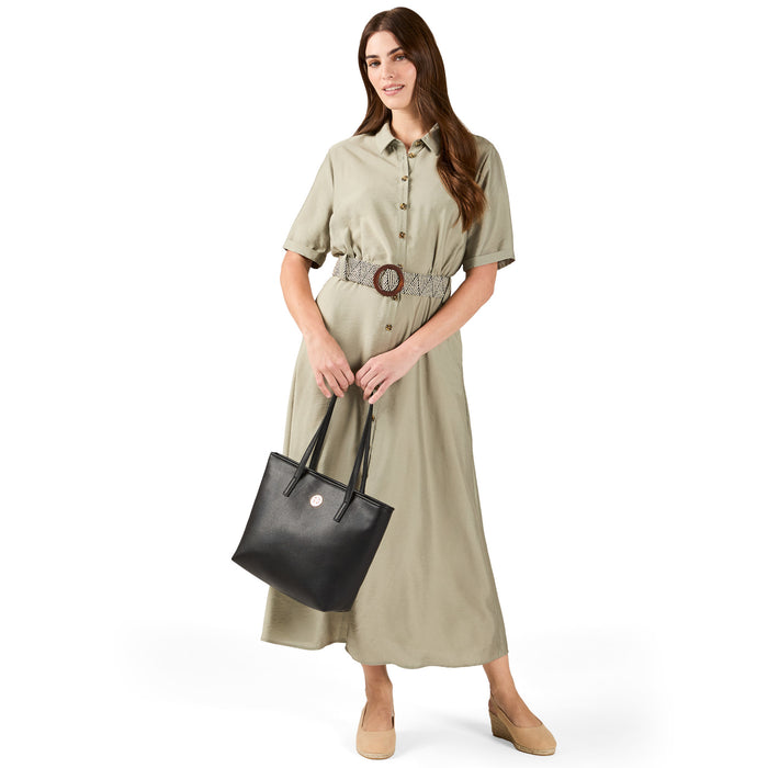 lily morgan Women's Belted Shirt Dress