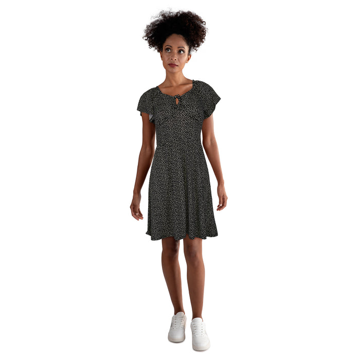 lily morgan Women's Flutter Sleeve Dress