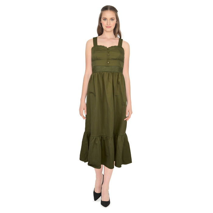 Robe midi à bordure en dentelle lily morgan pour femmes