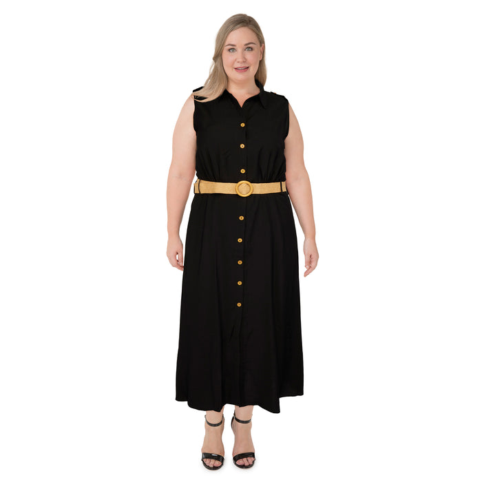 Robe chemisier sans manches lily morgan taille plus pour femmes