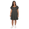 lily morgan Women's Plus Flutter Sleeve Dress