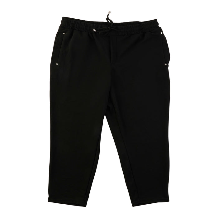 lily morgan Women's Plus Solid Crinkle Knit Pants