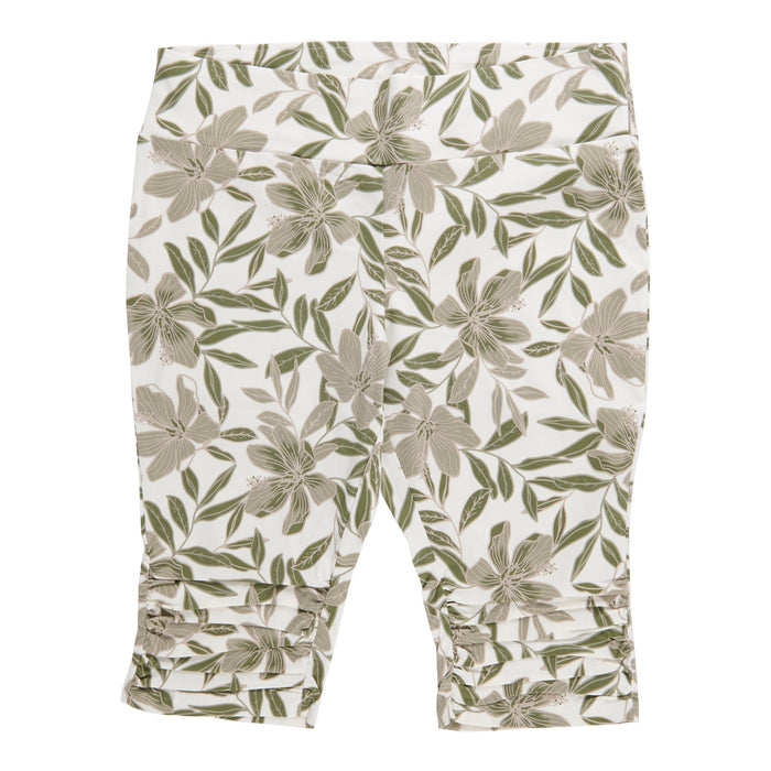 lily morgan Women's Plus Ruched Knee Capri Pants