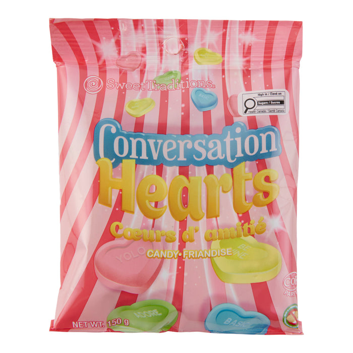 Sweet Traditions Conversation Candy Hearts, 150-g