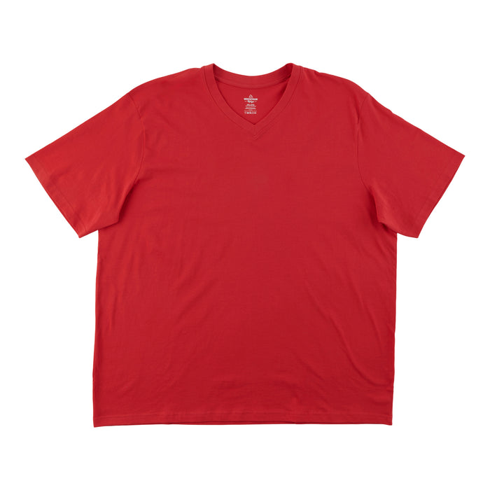 T-shirt à col en V et manches courtes taille forte Mountain Ridge pour hommes