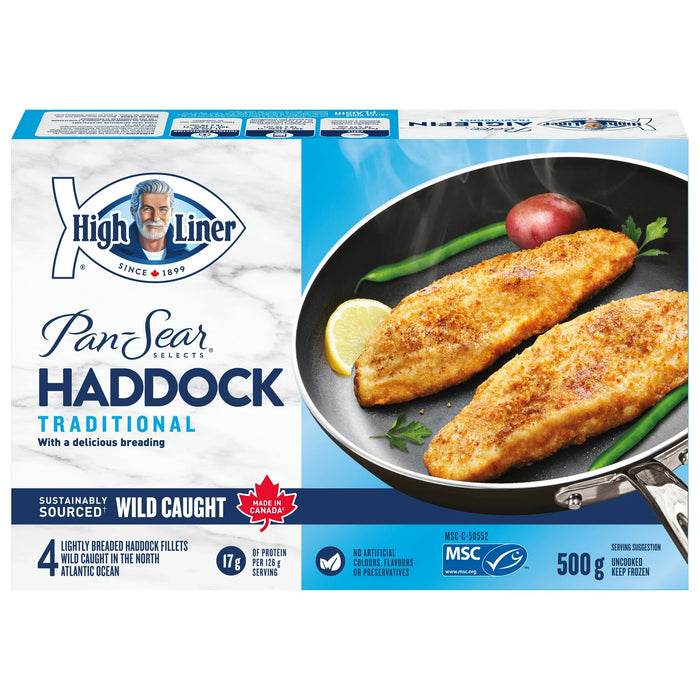 High Liner Pan-Sear Selects Lightly Breaded Haddock Fillets, 500 g