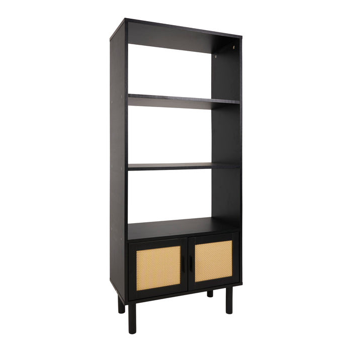 Bibliothèque à 3 niveaux HomeStyles, noir, 23,6 po x 12 po x 54 po