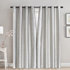 Blackout Faux Silk Magnetic Closure Curtain with Grommets, 52-in x 84-in.