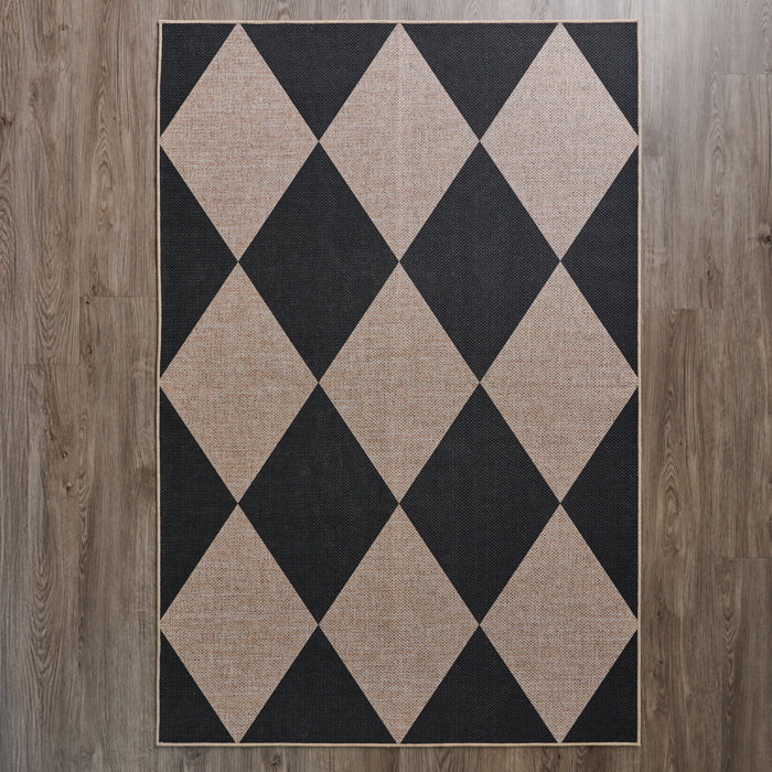 HomeStyles Diamond Print Faux Jute Rug, 4-ft x 6-ft.