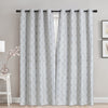 Blackout Faux Linen Magnetic Closure Curtain with Grommets, 52-in x 84-in.