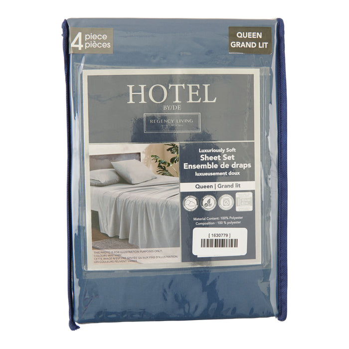 Ultra Soft Microfiber Sheet Set, Queen, 4 Piece