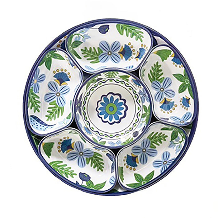 Melamine Snack Tray Set, 7 Piece