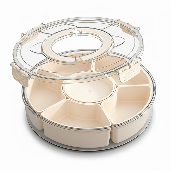 Contenant pour aliments rond avec couvercle, 11,2 po x 3,5 po