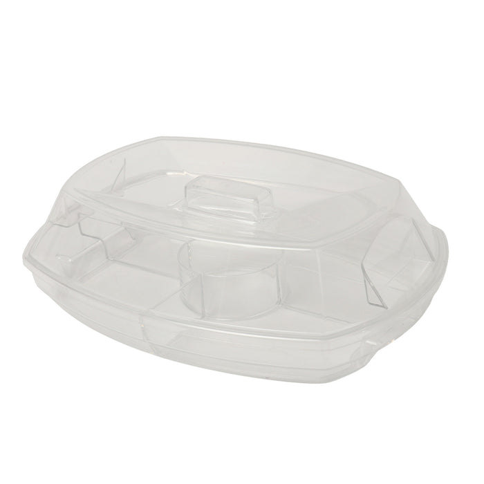 Plateau de service avec bac de fond à glaçons, 15 po