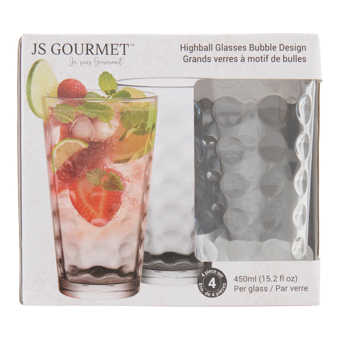 Ensemble de verres martelés, 450 ml, emb. de 4