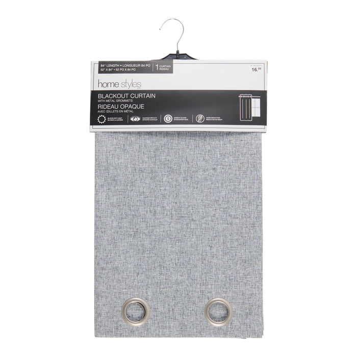 Rideau opaque texturé avec œillets HomeStyles, 52 po x 84 po