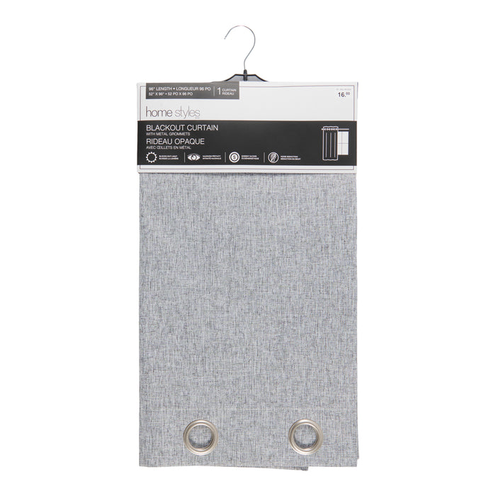 HomeStyles Blackout Textured Curtain with Grommets, 52-in x 96-in.