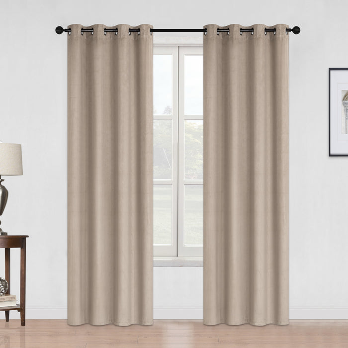 Rideau en similisuède avec œillets HomeStyles, assortiment, 52 po x 63 po