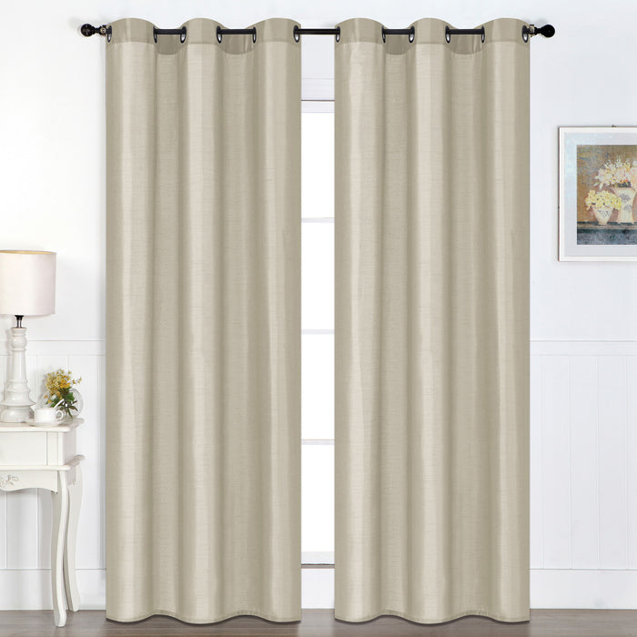 HomeStyles Faux Silk Curtain with Grommets, Assorted, 54-in x 84-in.