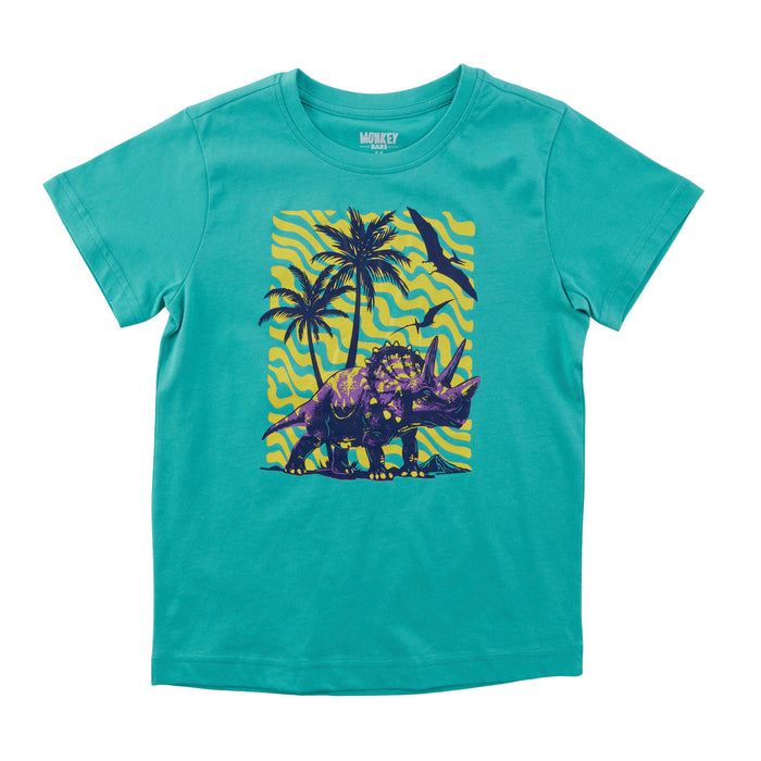 MONKEY BARS Toddler Boys' Beach Party Printed Short Sleeve T-Shirt