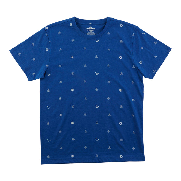 Mountain Ridge Men's Printed Crew Neck T-Shirt