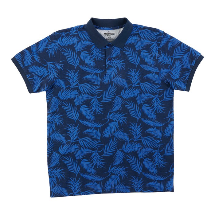 Mountain Ridge Men's Printed Short Sleeve Polo