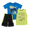 Boys' Printed Top and Shorts Set, 3-Piece