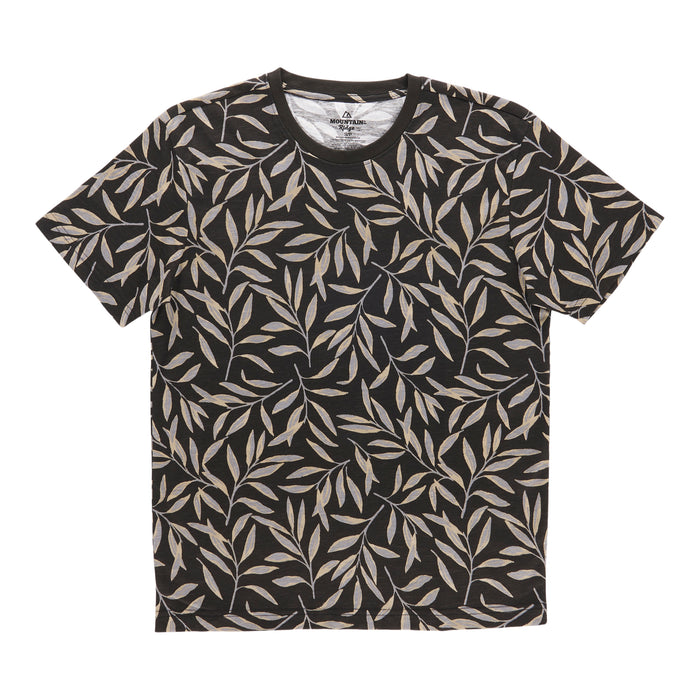T-shirt imprimé à col rond Mountain Ridge pour hommes