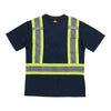 T-shirt haute visibilité marine en filet Tradesmax Pro pour hommes
