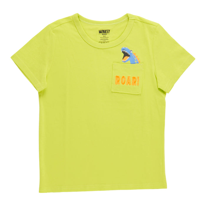 MONKEY BARS Toddler Boys' Cool Waves Fashion Pocket T-Shirt