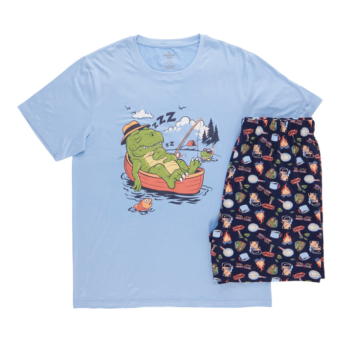 Men's Dad & Me Short Sleeve PJ Short Set, 2-Piece