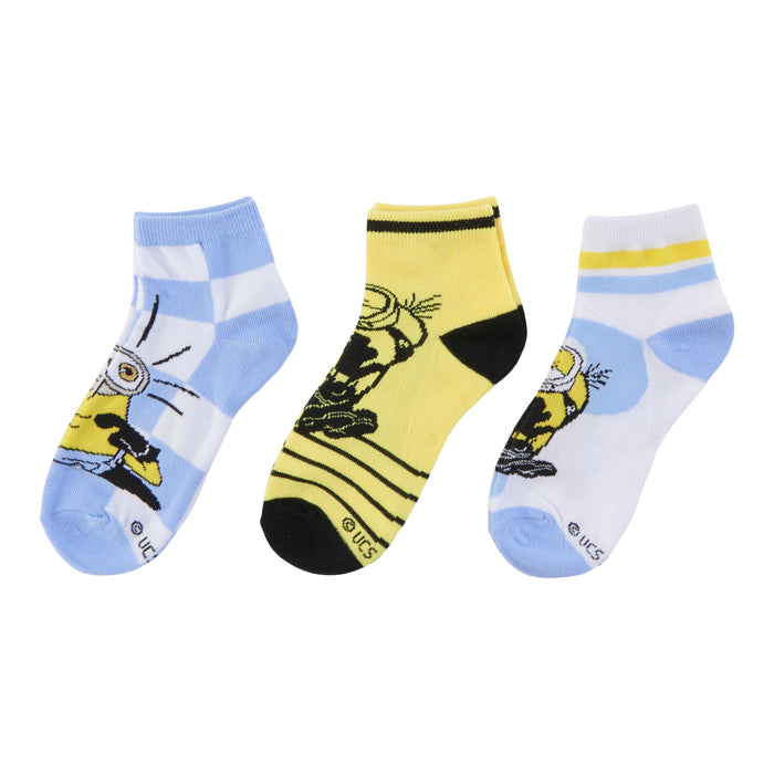 Boys' Licensed Minions Quarter Crew Socks, 3-Pack