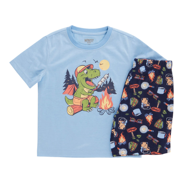 Pyjama à manches courtes de la fête des Pères MONKEY BARS pour tout-petits, 2 pièces