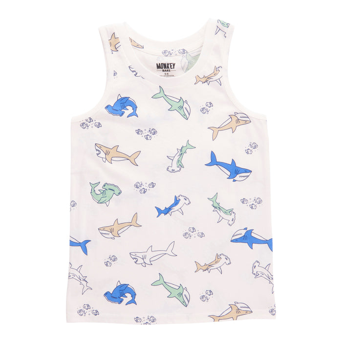 MONKEY BARS Toddler Boys' Cool Waves Printed Tank Top