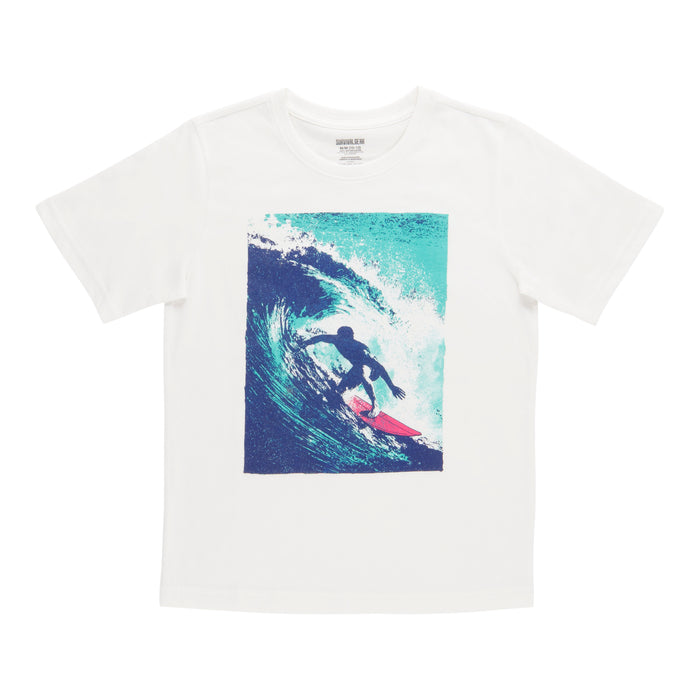 T-shirt imprimé à manches courtes Fête à la plage SURVIVAL GEAR pour garçons