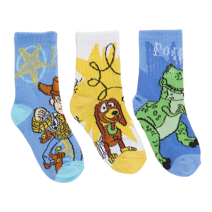 Infant Unisex Licensed Toy Story Crew Socks, 3-Pack