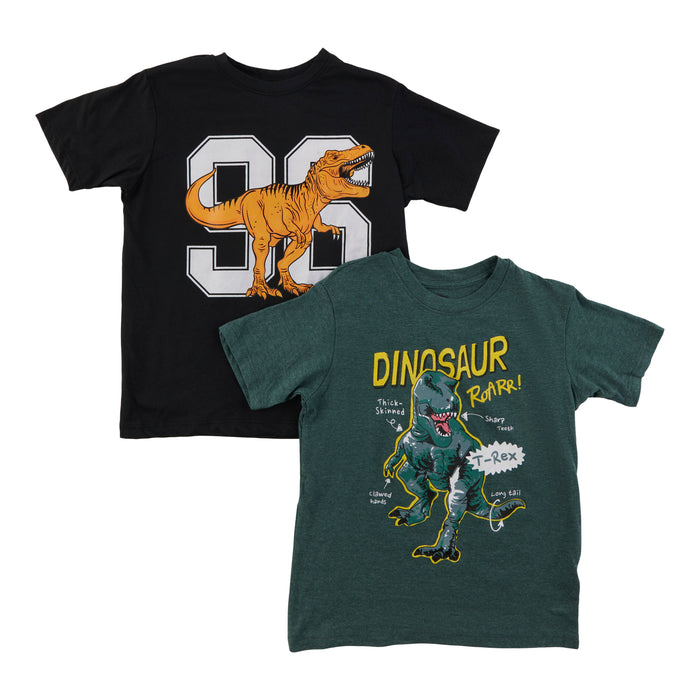 T-shirts imprimés à manches courtes pour garçons, emb. de 2, assortiment