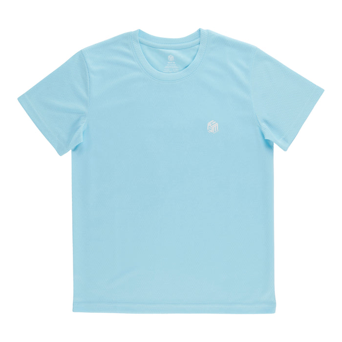 T-shirt de sport à manches courtes de couleur unie pour garçons