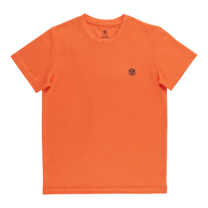 T-shirt de sport à manches courtes de couleur unie pour garçons