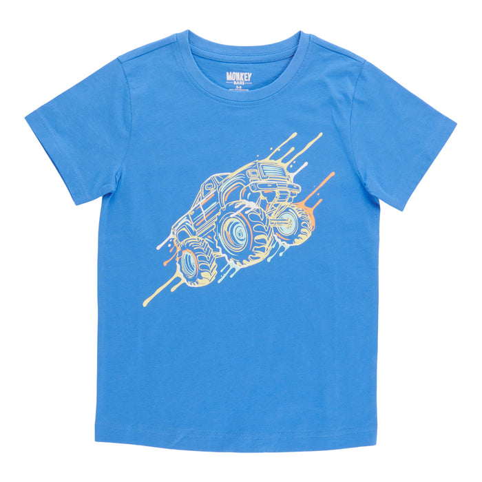 MONKEY BARS Toddler Boys' Cool Waves Printed Short Sleeve T-Shirt