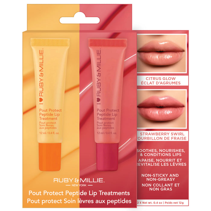 Ruby & Millie Pout Protect Peptide Lip Treatment, 2-Pack
