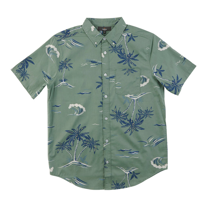 Mountain Ridge Men's Printed Cotton Button-Up Shirt