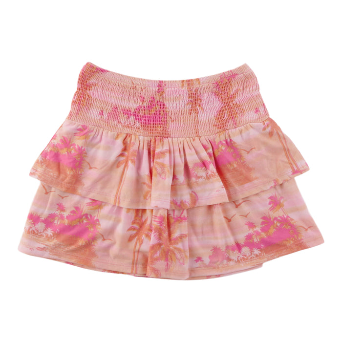 MONKEY BARS Toddler Girls' Pool Party Printed 2-Tier Skort