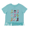 MONKEY BARS Toddler Girls' Pool Party Short Sleeve Fringe Top